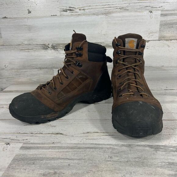 Carhartt CMH6076‎ Mens Brown Leather Waterproof Insulated Work Boots Size 13 - Picture 5 of 8